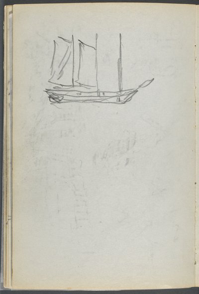 Sketchbook, The Dells, N° 127, page 106 : Voilier - Maurice Prendergast