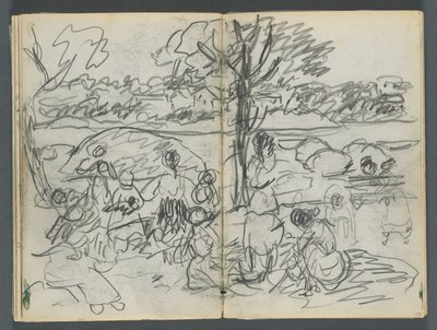 Sketchbook, The Dells, N° 127, page 116  117 : Figure dans un paysage - Maurice Prendergast