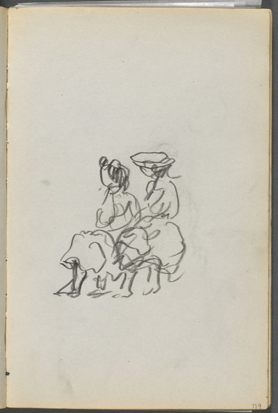 Sketchbook, The Dells, N° 127, page 119 : Deux figures assises - Maurice Prendergast