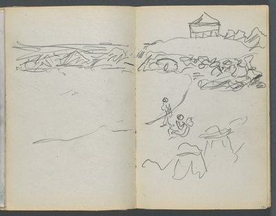 Sketchbook, The Dells, N° 127, page 130  131 : Vue de la côte - Maurice Prendergast