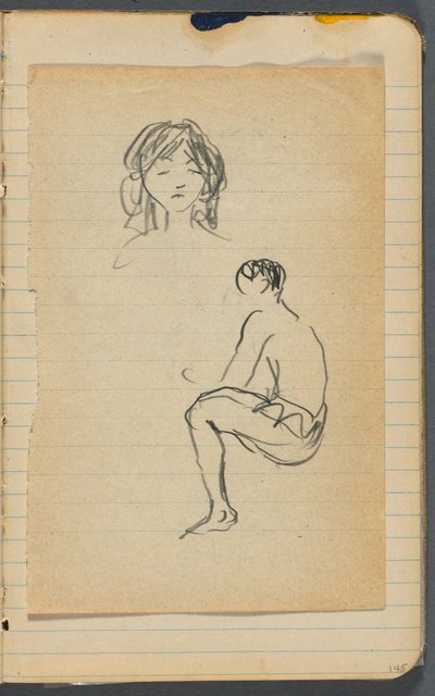 Carnet de croquis, feuille détachée entre les pgs. 144  145 - Maurice Prendergast