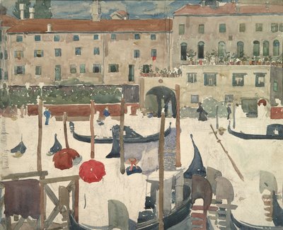 Le Quai, Venise (recto) ; Venetia Marina (verso) - Maurice Brazil Prendergast