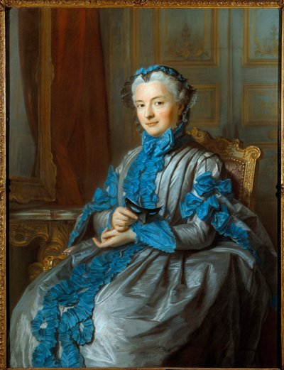 Portrait de la Dame de Rieux - Maurice Quentin de La Tour