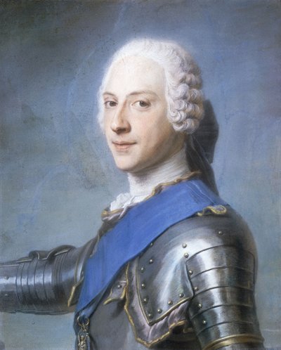 Portrait du prince Charles Edward Stuart, buste de profil à gauche, tête tournée vers l