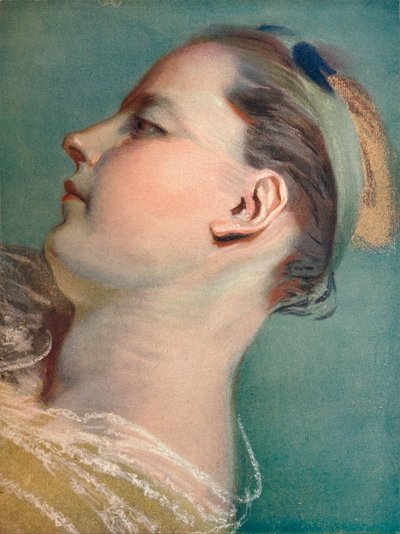Tête penchée, vers 1752 - Maurice Quentin de La Tour
