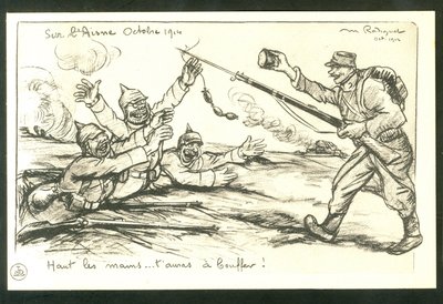 Carte postale, satirique en N & B - Maurice Radiguet