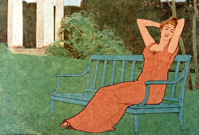 Femme dans un jardin - Maurice Realier Dumas
