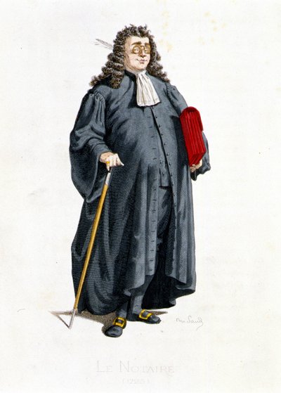 Le Notaire dans «Masques et bouffons» (comédie italienne), texte et dessins de Maurice Sand, gravures de A. Manceau, préface de Georges Sand, Paris, Michel Lévy Frères - Maurice Sand