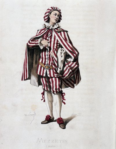 Portrait de Mezzetin (Scapin) - Maurice Sand