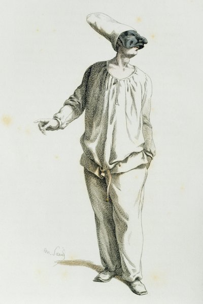 Pulcinella en 1800, par Maurice Sand (1823-1889) - Maurice Sand