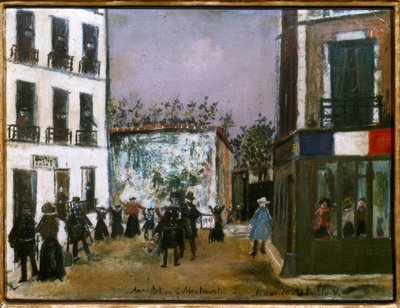 Arrestation à Montmartre - Maurice Utrillo