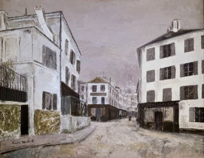 La rue Norvins - Maurice Utrillo