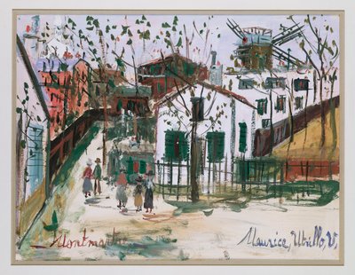 Montmartre (gouache sur papier) - Maurice Utrillo