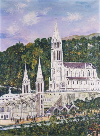 Notre Dame Cathedral at Lourdes; Basilique Notre-Dame-De-Lourdes - Maurice Utrillo