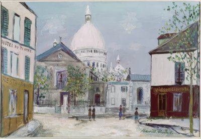 Place du Tertre et le Sacré-Coeur - Maurice Utrillo