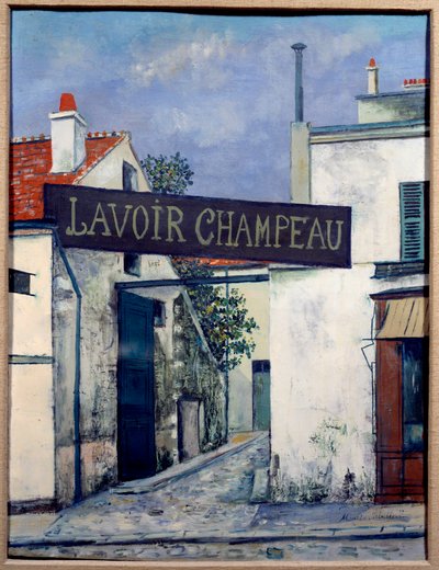 La buanderie de Champeau, XXe siècle (huile sur toile) - Maurice Utrillo