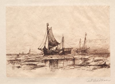 Bateaux de pêche sur la plage de Scheveningen - Maurits Frederik Hendrik De Haas