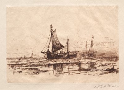 Bateaux de pêche sur la plage de Scheveningen - Maurits Frederik Hendrik De Haas
