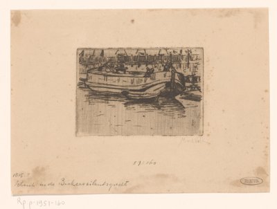 Bateau dans le Bickersgracht, Amsterdam - Maurits van der Valk (signed by artist)