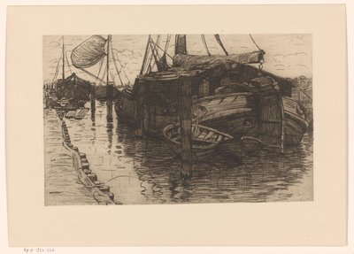 Bateaux amarrés dans un port - Maurits van der Valk