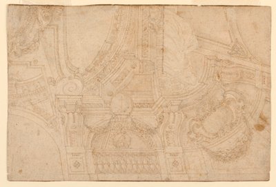 Dessin, plafond peint, milieu du XVIIIe siècle - Mauro Antonio Tesi