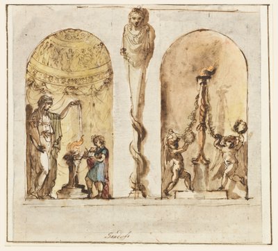 Dessin, décoration murale peinte, 1800-1830 - Mauro Gandolfi