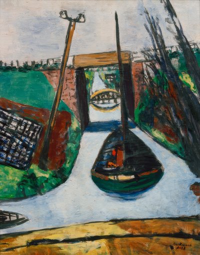 Au barrage (Hollande). Canal en Hollande - Max Beckmann