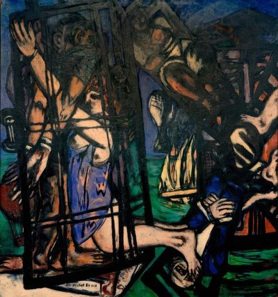 Ballon avec moulin à vent. Le moulin - Max Beckmann