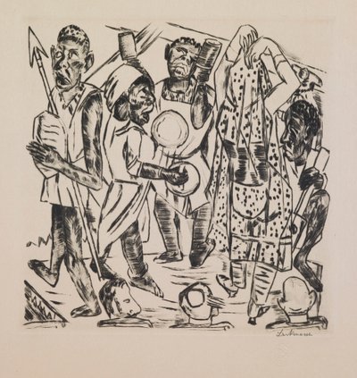 Danse noire, planche 9 du portfolio « Foire annuelle » - Max Beckmann