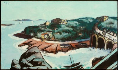 Vue sur les faubourgs au bord de la mer près de Marseille - Max Beckmann