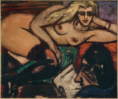 La lettre, demi-nu couché - Max Beckmann