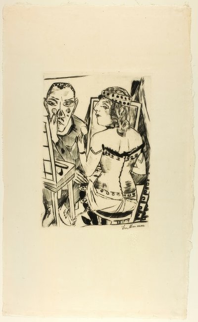 Loge, planche deux de Jahrmarkt - Max Beckmann
