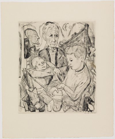 Scène de famille (famille Beckmann) - Max Beckmann