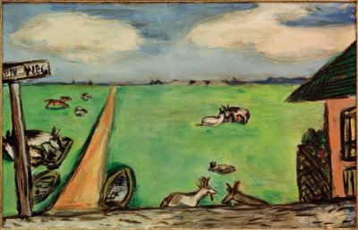 Prairie verte avec vaches - Max Beckmann