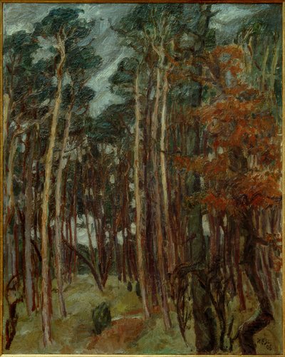 Forêt de Hermsdorf par jour gris - Max Beckmann