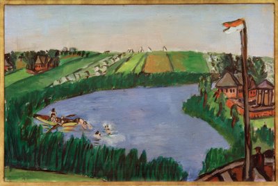 Paysage hollandais avec baigneurs - Max Beckmann