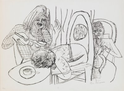 Je ne veux pas manger ma soupe, planche 6 du portfolio « Jour et Rêve » - Max Beckmann
