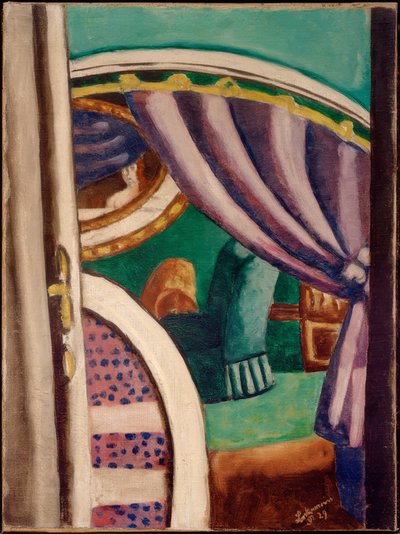 Intérieur violet (Le fauteuil vert) - Max Beckmann