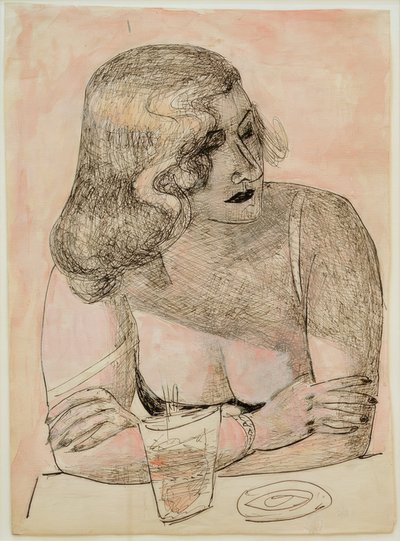 Jeune femme avec verre - Max Beckmann
