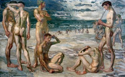 Jeunes hommes à la mer - Max Beckmann