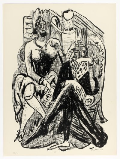 Roi et démagogue, planche huit de Jour et Rêve - Max Beckmann