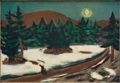 Paysage lunaire en montagne avec neige - Max Beckmann