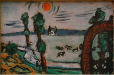 Paysage brumeux avec vaches - Max Beckmann