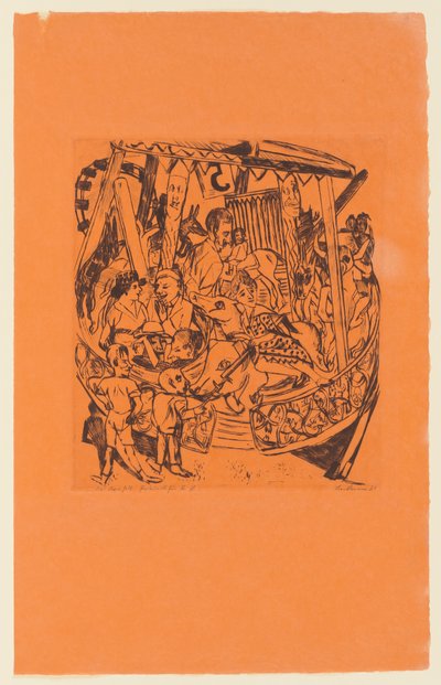 Tafel 7 der Serie: Jahrmarkt - Max Beckmann