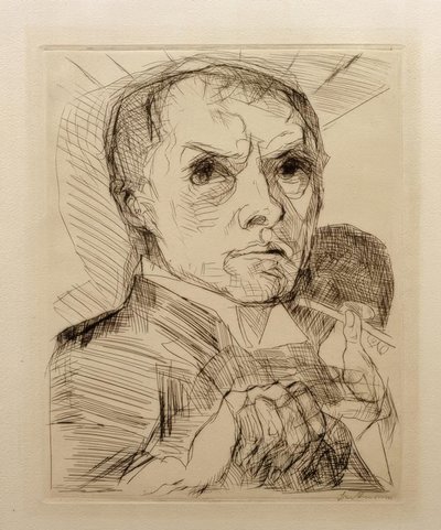 Autoportrait avec crayon - Max Beckmann