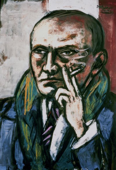 Autoportrait avec cigarette - Max Beckmann