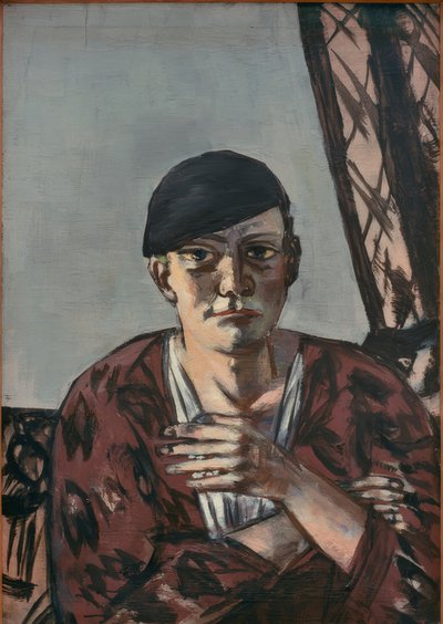 Autoportrait avec casquette noire - Max Beckmann