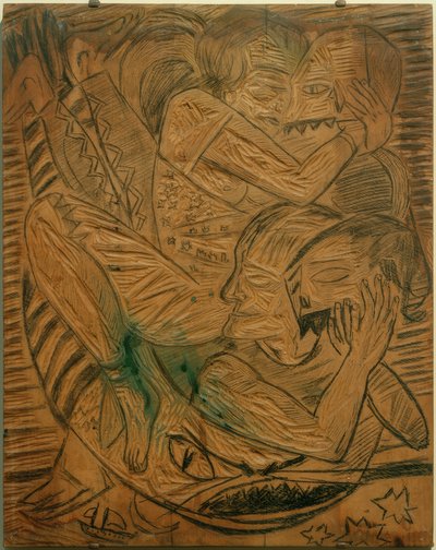Autoportrait avec Naïla en artistes de cirque - Max Beckmann