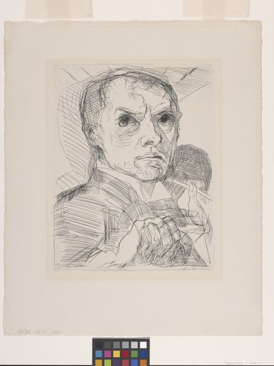 Autoportrait avec stylet (Selbstbildnis Mit Griffel) - Max Beckmann