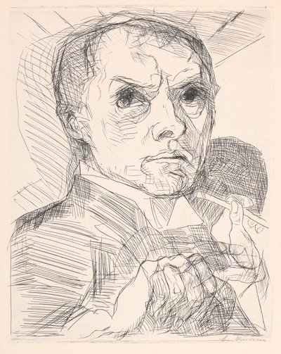 Autoportrait au stylet - Max Beckmann